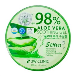 3W CLINIC Крем-гель для тела Aloe Vere Soothing Ge (purity 98%) 300 гр