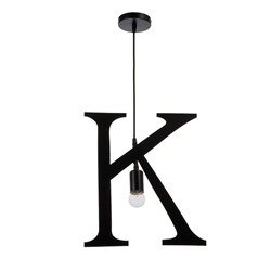 Светильник подвесной "K" 1х40Вт E27 черный
