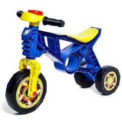 Каталка-мотоцикл трехколёсный, цвет синий