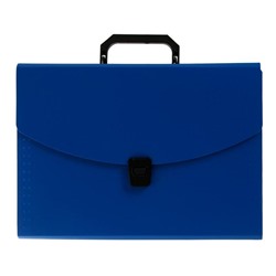 Папка-портфель А4 6отд Calligrata 700мкм, синяя