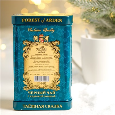 Чай черный Forest of Arden "Таежная сказка" листовой c кедровой шишкой ж/б 100 г