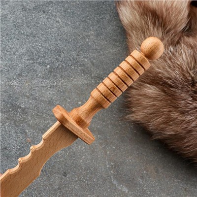 Сувенирное деревянное оружие "Нож самурая", 31 х 4,5 см, массив бука, микс