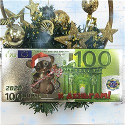 Магнитик 100 евро "К деньгам" 14x6см