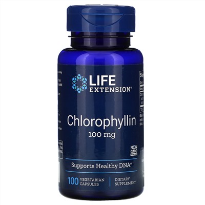 Life Extension, Хлорофиллин, 100 мг, 100 вегетарианских капсул
