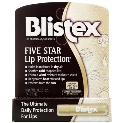 Blistex, Защита для губ "Пять звезд", SPF 30, 0,15 унции (4,25 г)