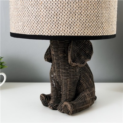 Настольная лампа "Слон" E27 40Вт кофе 20х20х37 см