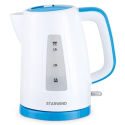 Чайник электрический Starwind SKP3541, 2200 Вт, 1.7 л, белый