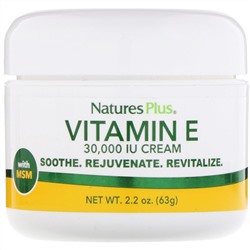Nature's Plus, Крем с витамином E, 30,000 МЕ, 2,2 унции (63 г)