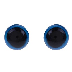Глаза винтовые с заглушками, полупрозрачные, набор 4 шт. 0,8 х 0,8 см, цвет голубой