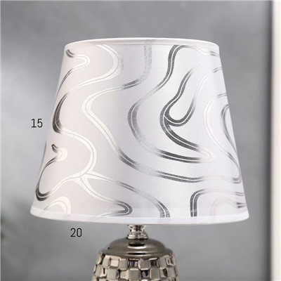 Лампа настольная 36650/1 E14 40Вт белый-серебро H32,5 см