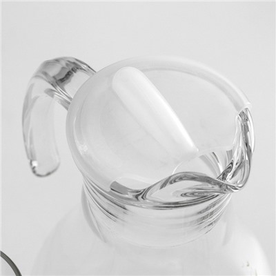 Набор питьевой «Белые ромашки», 3 предмета: кувшин 1 л, стакан 230 мл, 2 шт, рисунок МИКС