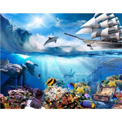 3D Фотообои «Морские глубины»
