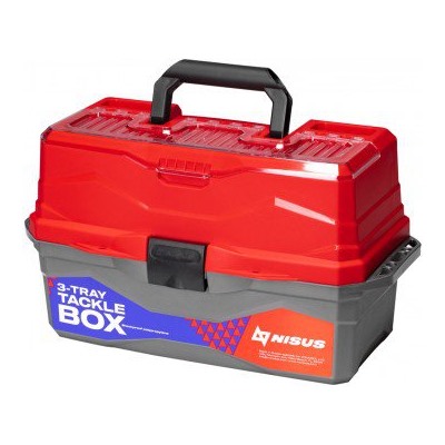Ящик для снастей Nisus Tackle Box трехполочный красный N-TB-3-R