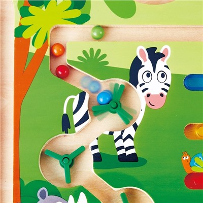 Игрушка-лабиринт Hape «Джунгли» для детей, с шариком, магнитный
