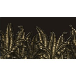 3D Фотообои «Золотая лиственная изгородь»