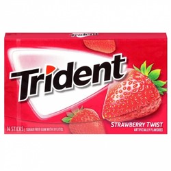 Жев резинка Trident Strawberry Twist, (Цена указана за блок) (США)  арт. 818677