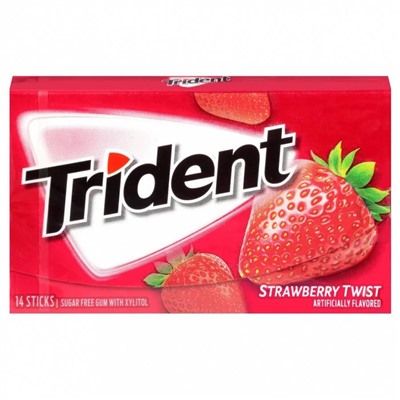 Жев резинка Trident Strawberry Twist, (Цена указана за блок) (США)  арт. 818677