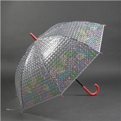 Зонт - трость полуавтоматический «Листья», 8 спиц, R = 50 см, цвет МИКС