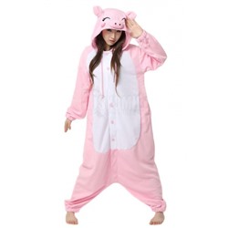 Кигуруми для взрослых пижамка Свинка розовая