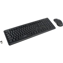 Комплект клавиатура и мышь Oklick 270M, беспроводной, мембранный, 1600 dpi, USB, черный