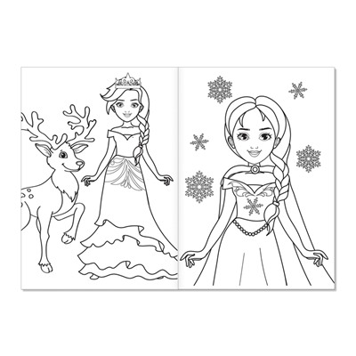 Раскраска «Снежная принцесса», А5, 12 стр.