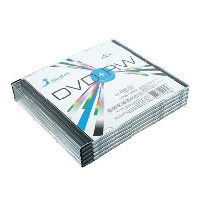 Диск DVD+RW SmartTrack, 4x, 4.7 Гб, Slim, 5 шт