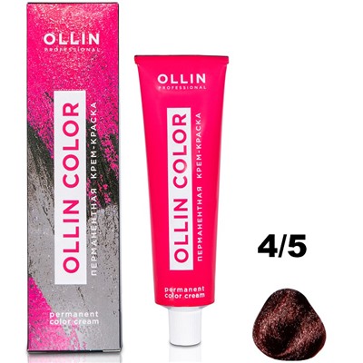 Перманентная крем-краска для волос  COLOR 4/5 Ollin 100 мл