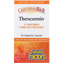 Natural Factors, CurcuminRich, теракурмин, 60 вегетарианских капсул