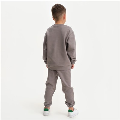 Костюм детский (свитшот, брюки) KAFTAN "Basic line", размер 28 (86-92), цвет серый