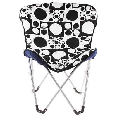 Кресло складное Lui, до 80 кг, размер 84 х 76 х 90 см, цвет чёрно-белый