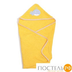 Полотенце-уголок, махра цв ярко-желтый, аппликация Кит 90х90