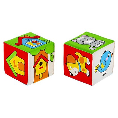 Развивающая игрушка-кубики «Чей домик?»