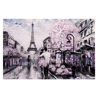 Картина-холст на подрамнике "Весна в париже" 50х75 см