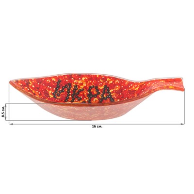 Икорница 16*8,5*3 см "Рыбка - красная икра" (модель - Fh2005W B313)