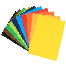Картон цветной, 210 х 297 мм, Sadipal Sirio, НАБОР 10 листов, 10 цветов, 170 г/м2, яркие цвета