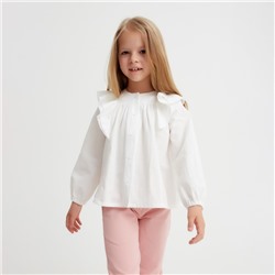 Рубашка для девочки KAFTAN, размер 32 (110-116), цвет белый