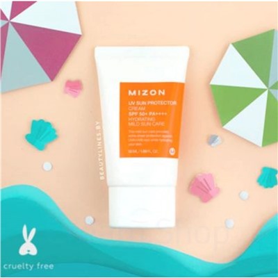 MIZON Солнцезащитный крем для лица с бета-глюканом UV Sun Protector Cream SPF50+ PA+++,50мл