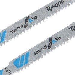 Пилки для лобзиков ТУНДРА, по цветным металлам, HSS, 50/75 х 3 мм, 2 шт.