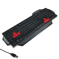 Клавиатура Smartbuy RUSH 201, игровая, проводная, мембранная, влагоустойчивая, USB, черная