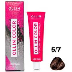 Перманентная крем-краска для волос  COLOR 5/7 Ollin 100 мл