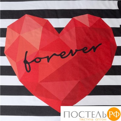 КПБ "Этель" 2 сп Love Forever 175*215 см, 200*220 см, 50*70+3 см - 2 шт, 100% хлопок 3823960