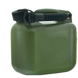 Канистра 5 л (пластик) с заливным устойством "ПРОФИ" зеленая
