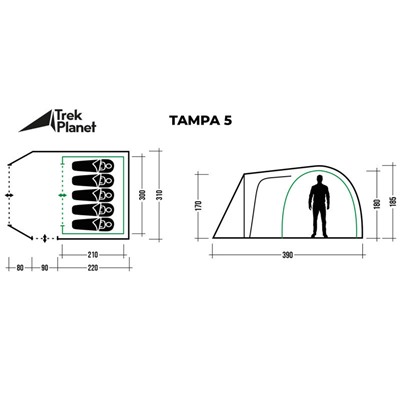 Палатка Trek Planet Tampa 5 (70218)