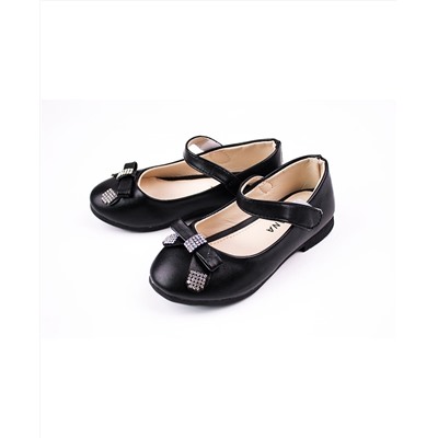 Туфли для девочки черные,размер 31-36 26612-ПОБ16