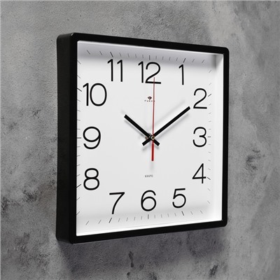 Часы настенные, серия: Классика, 30 х 30 см, черные