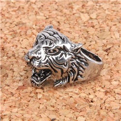 KL031-11 Кольцо Тигр, размер 11 (31,5мм), цвет серебр.