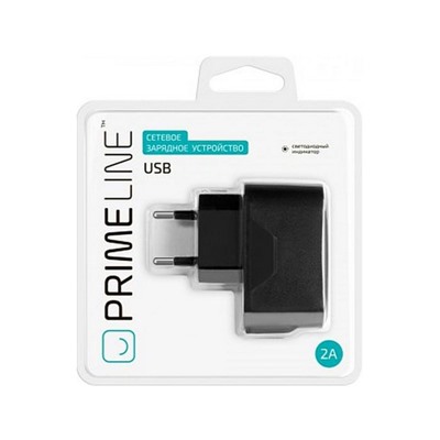 Зарядное устройство Prime Line (2310) USB 2100 mA, черное