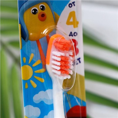 Зубная щётка детская Bambolina «МиМиМишки» мягкая, с подушечкой для чистки языка, 4-8 лет