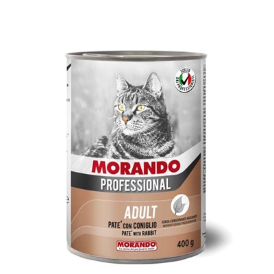 Влажный корм Morando Professional для кошек, паштет с кроликом, 400 г