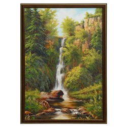 Картина "Лесной водопад" 35х50(38х53)см